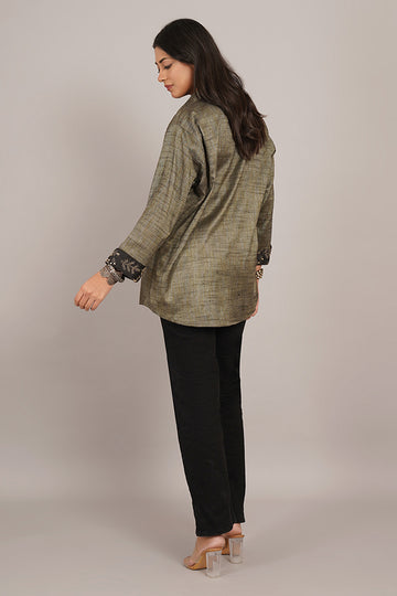 Multi Weave Shirt Sleeve Detail