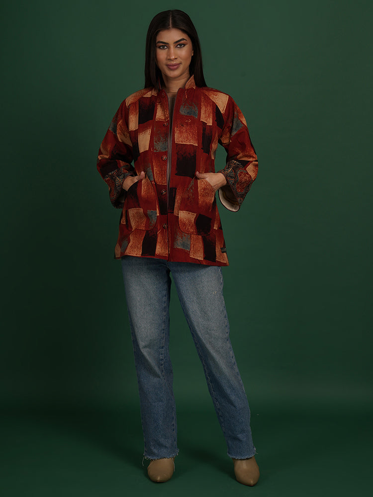 BROWN KOTPAD AZRAK SHORT JACKET