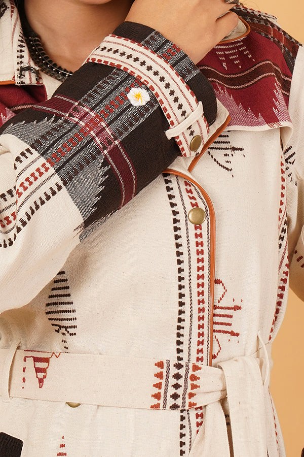 OFF WHITE BROWN KOTPAD TRENCH JACKET 2
