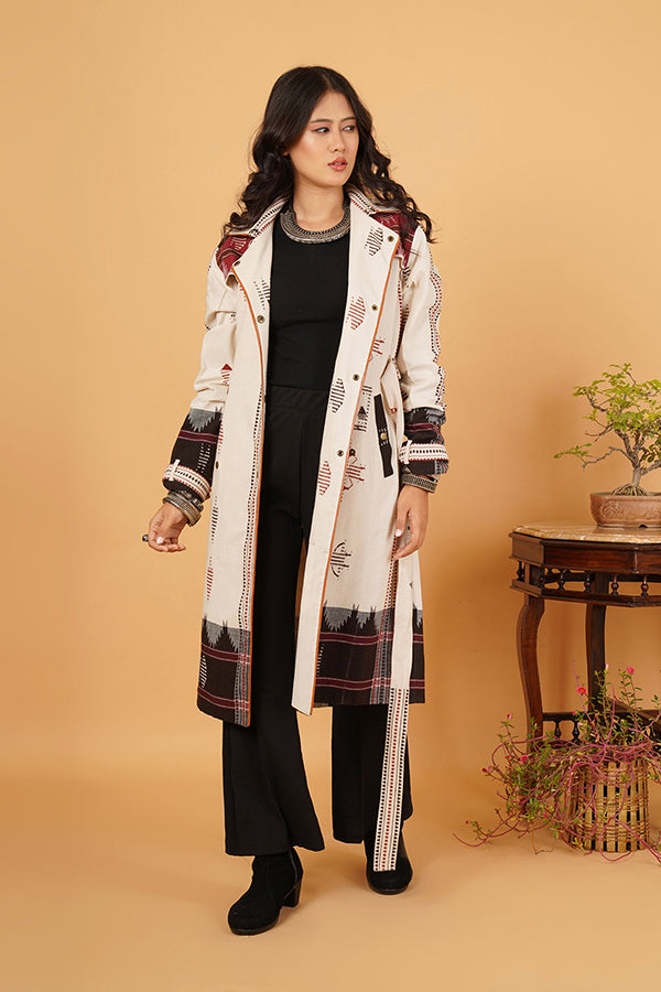 OFF WHITE BROWN KOTPAD TRENCH JACKET 2