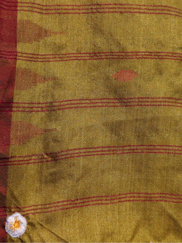 Mustard Yellow Assam Silk Dupatta