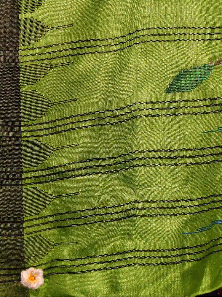 Green Assam Silk Dupatta