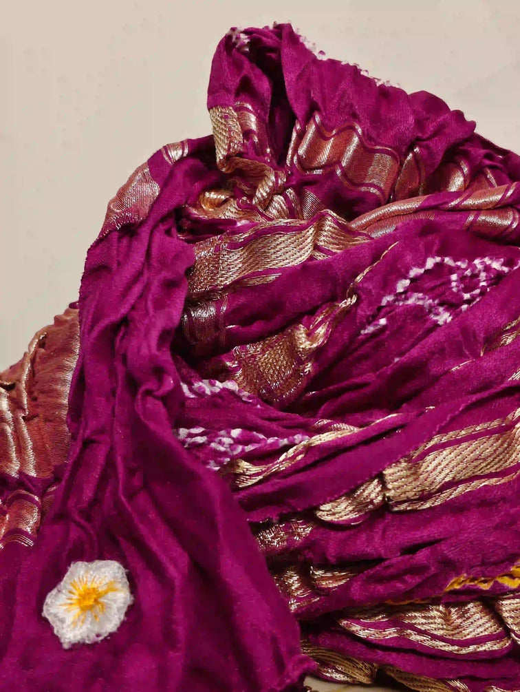 Pink Gharchola Bandhani Dupatta