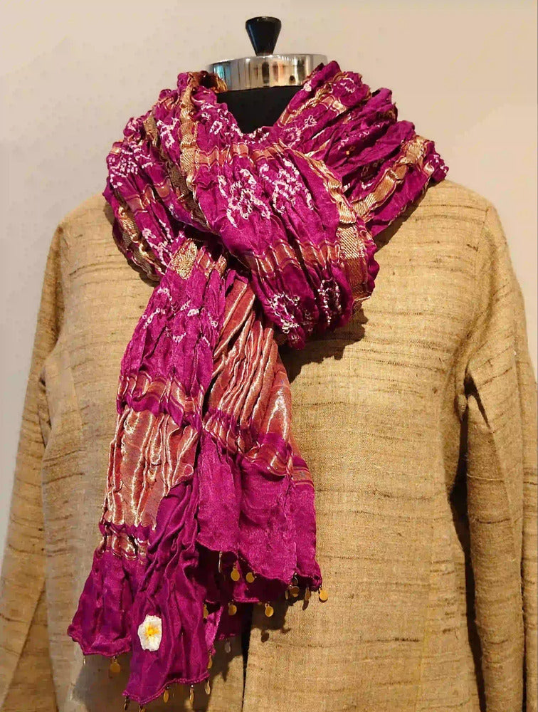 Pink Gharchola Bandhani Dupatta