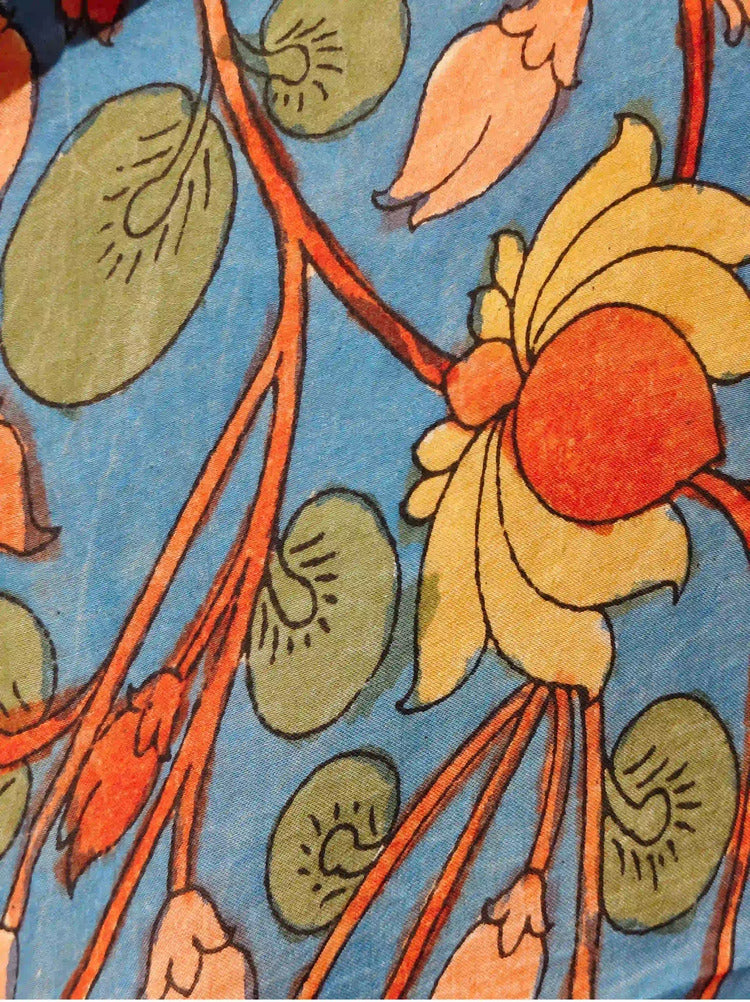 Royal Blue Kalamkari Dupatta