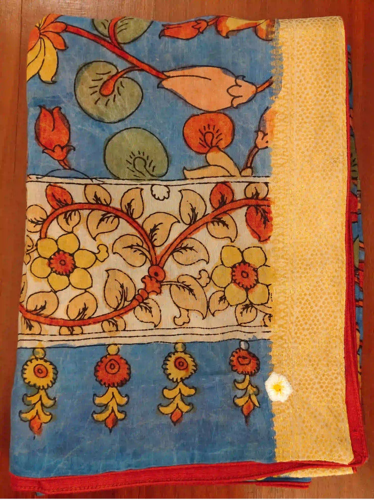 Royal Blue Kalamkari Dupatta