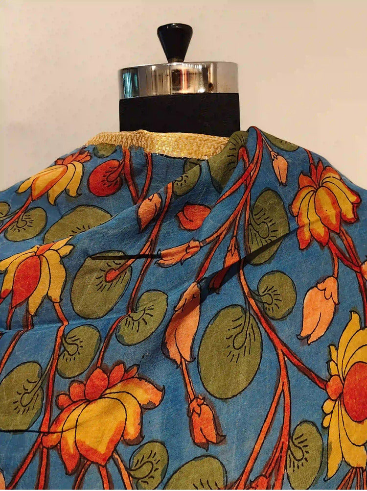 Royal Blue Kalamkari Dupatta