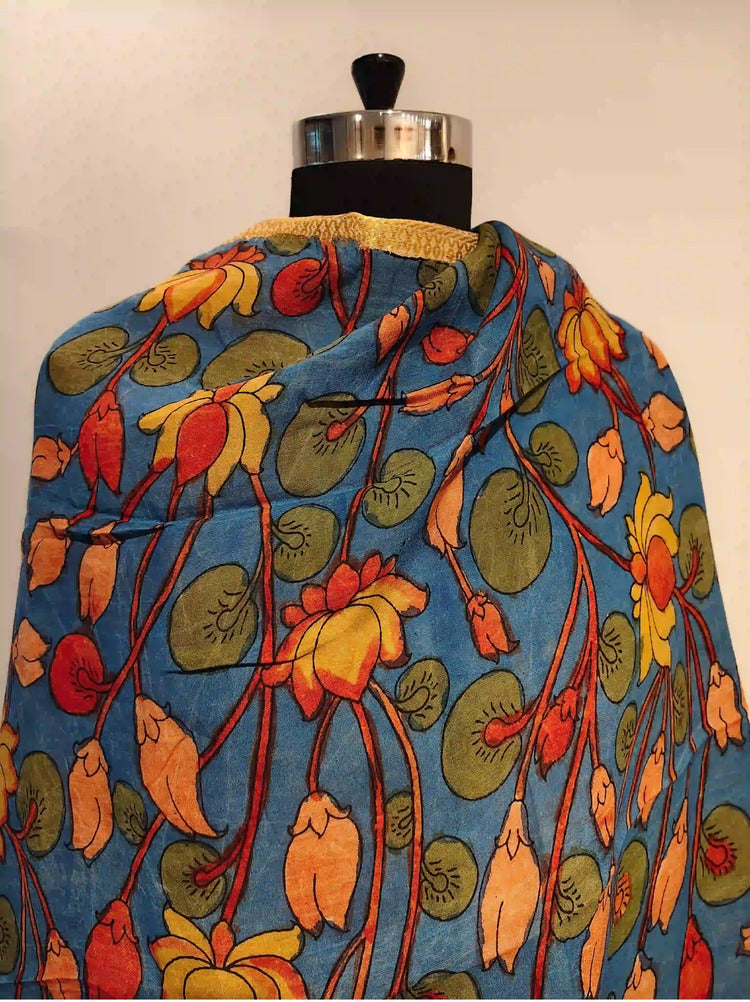 Royal Blue Kalamkari Dupatta