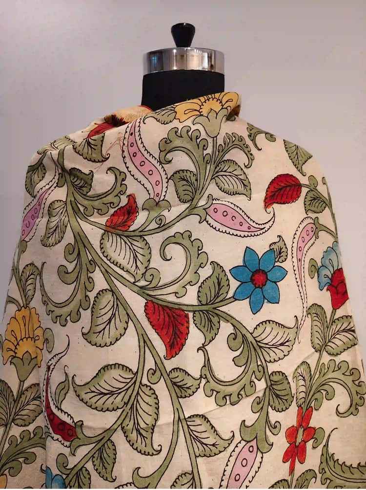 Off White Kalamkari Dupatta