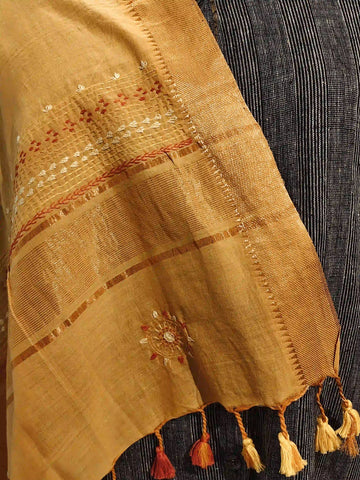 Mustard Yellow Lambani Embroidered Dupatta