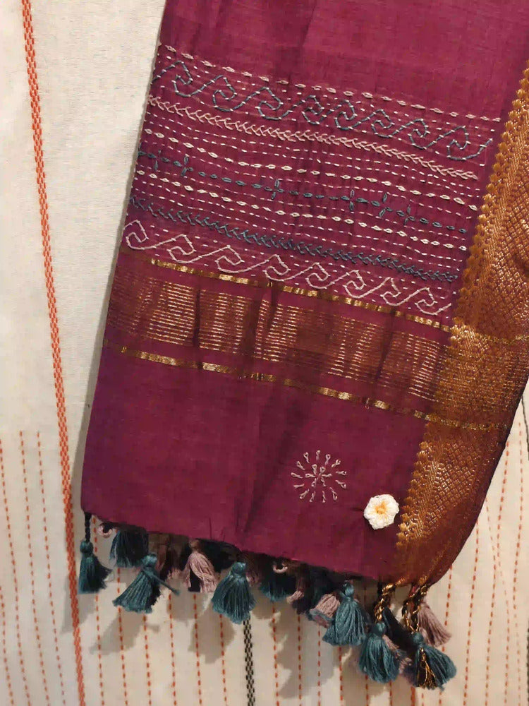 Purple Lambani Embroidered Dupatta