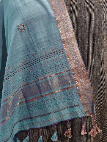 Blue Lambani Embroidered Dupatta