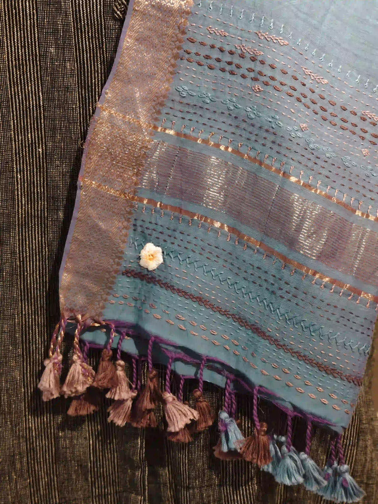 Blue Lambani Embroidered Dupatta