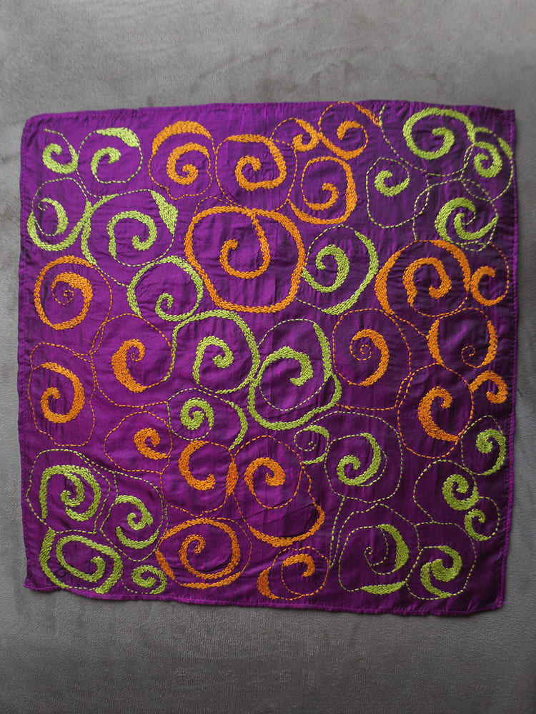 Three Pocket Squares Gift Box (Mustard Yellow, Multiple, Kantha)