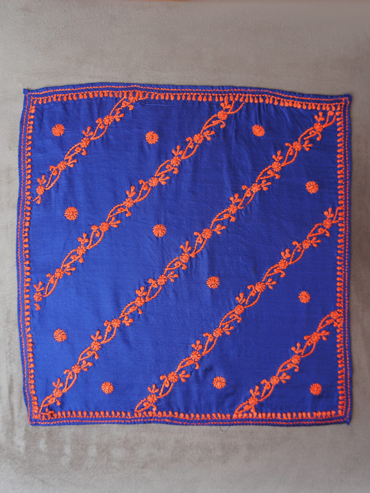 Three Pocket Squares Gift Box (Rust Blue, Multiple, Blue)