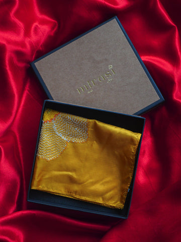 Yellow Single Pocket Square Gift Box