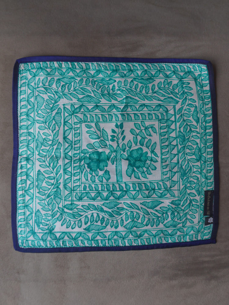 Green & Black Single Pocket Square Gift Box