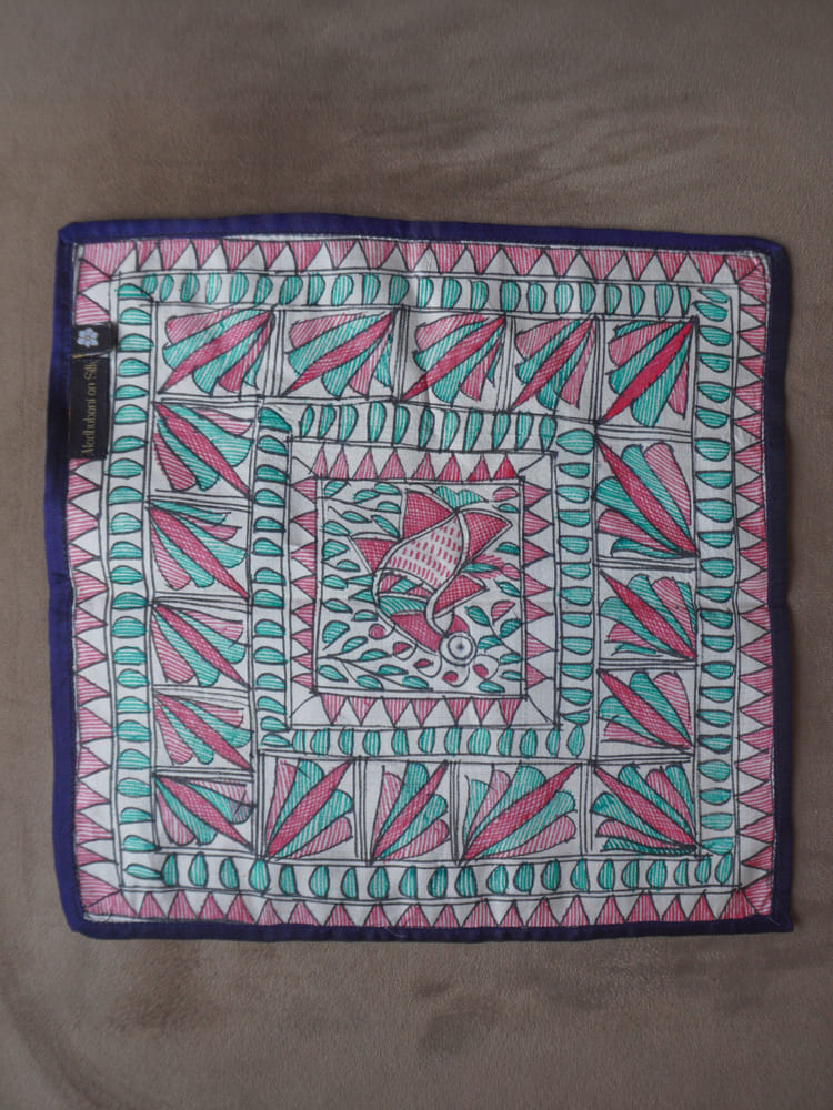Multiple colours & Cream Single Pocket Square Gift Box