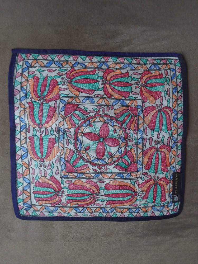 Multiple colours & Cream Single Pocket Square Gift Box
