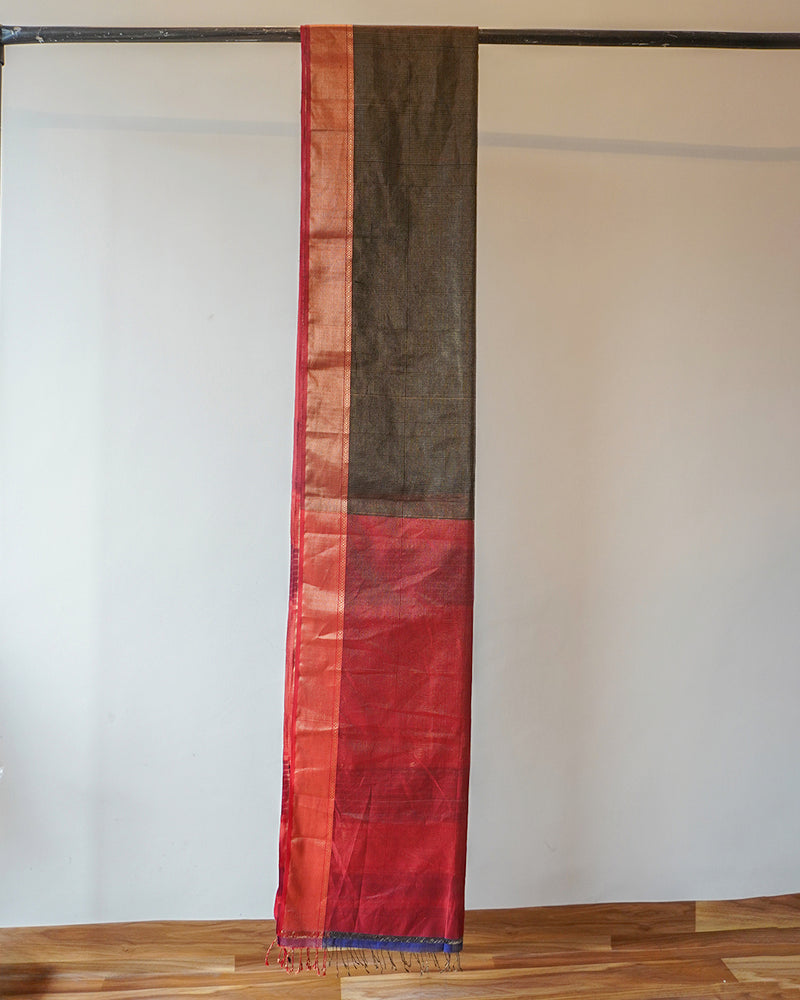 Mauve Maheshwari Silk Saree