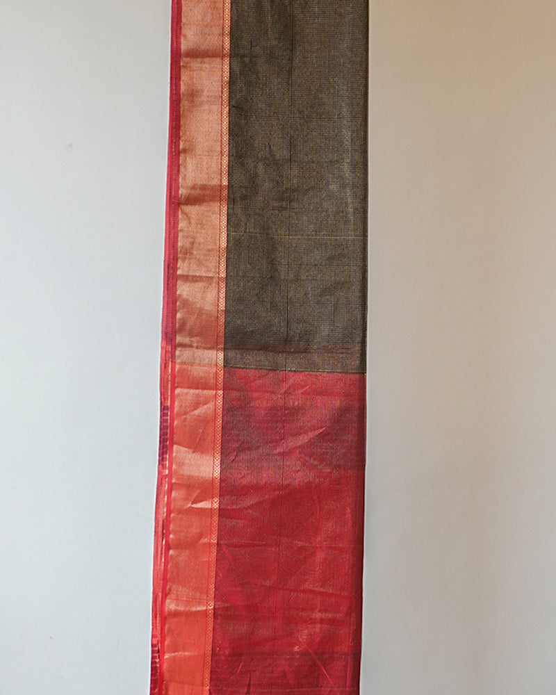Mauve Maheshwari Silk Saree
