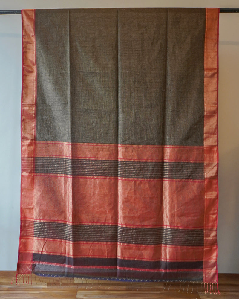 Mauve Maheshwari Silk Saree