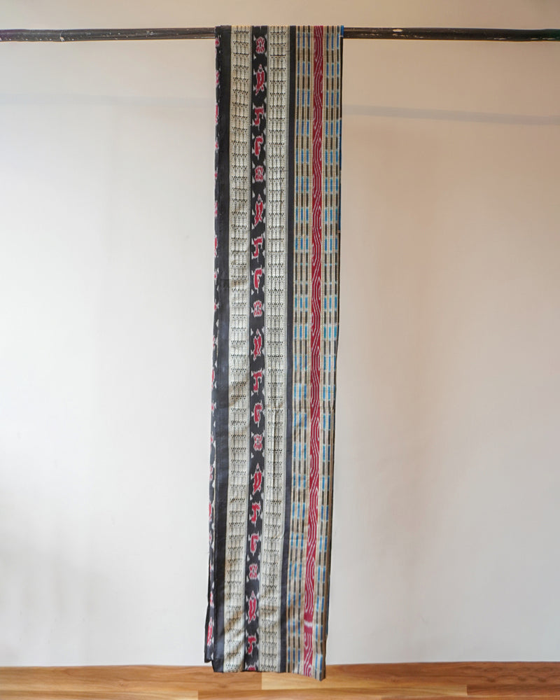 Black and Blue Odisha Ikat Silk Saree