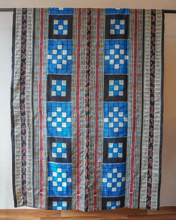 Black and Blue Odisha Ikat Silk Saree