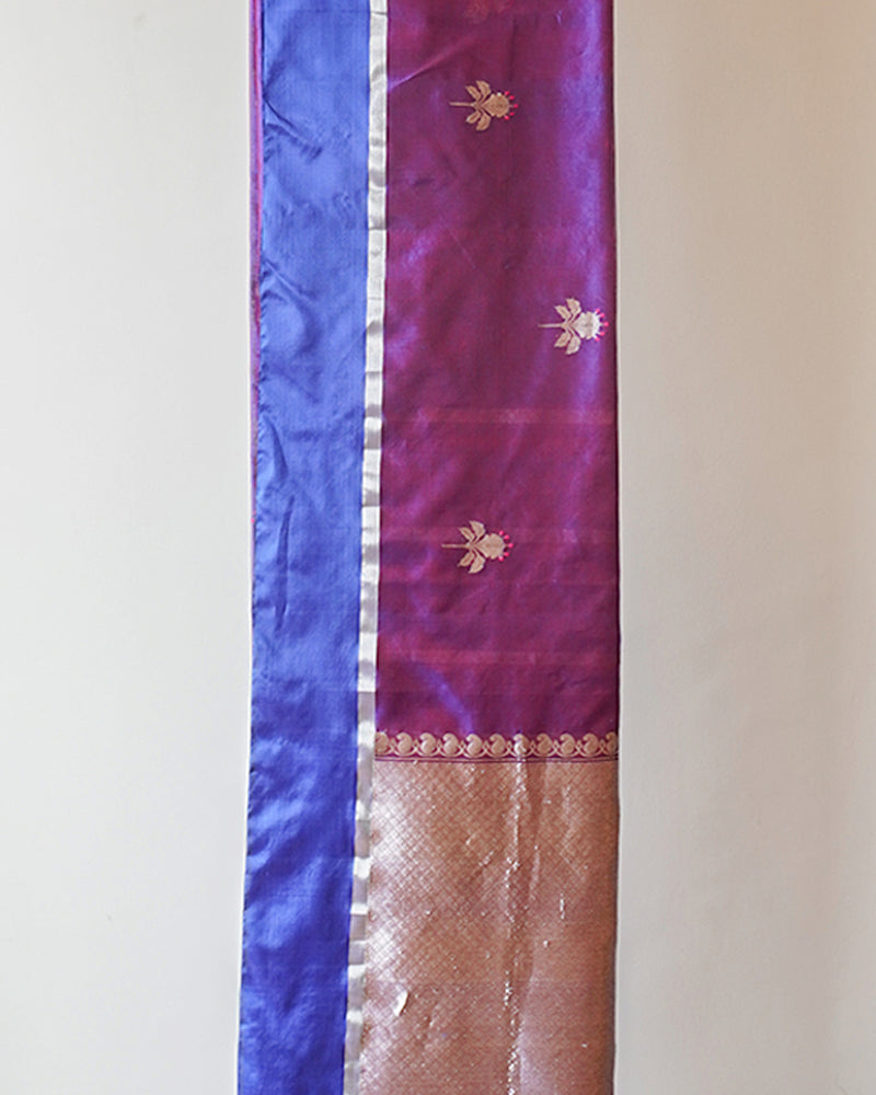 Purple Chanderi Silk Sare