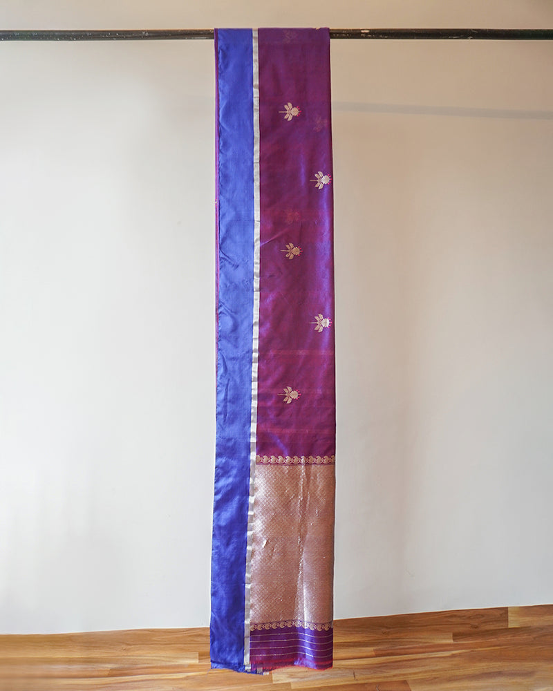 Purple Chanderi Silk Sare