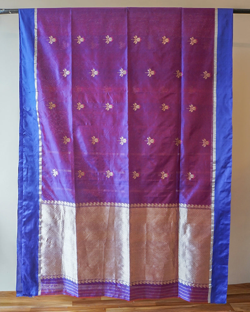 Purple Chanderi Silk Sare