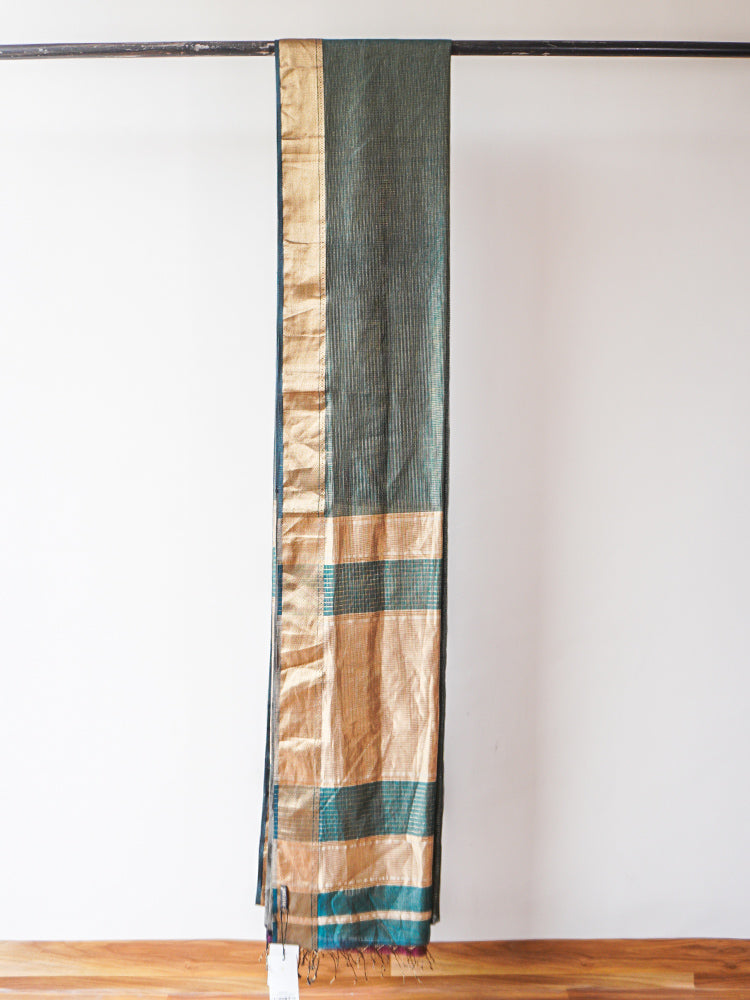 Green Maheshwari Silk Saree