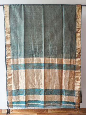 Green Maheshwari Silk Saree