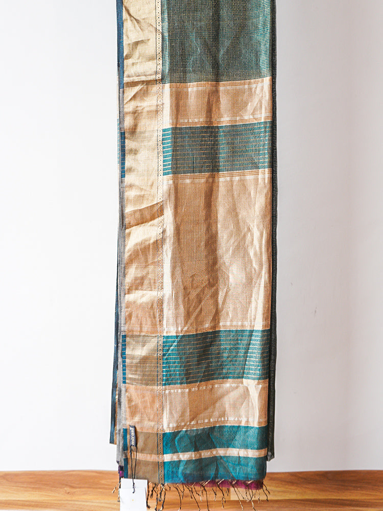 Green Maheshwari Silk Saree