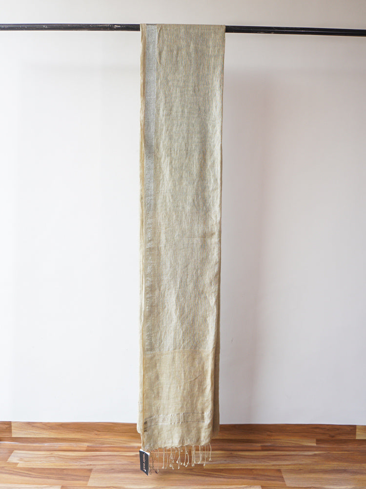 White Linen Saree