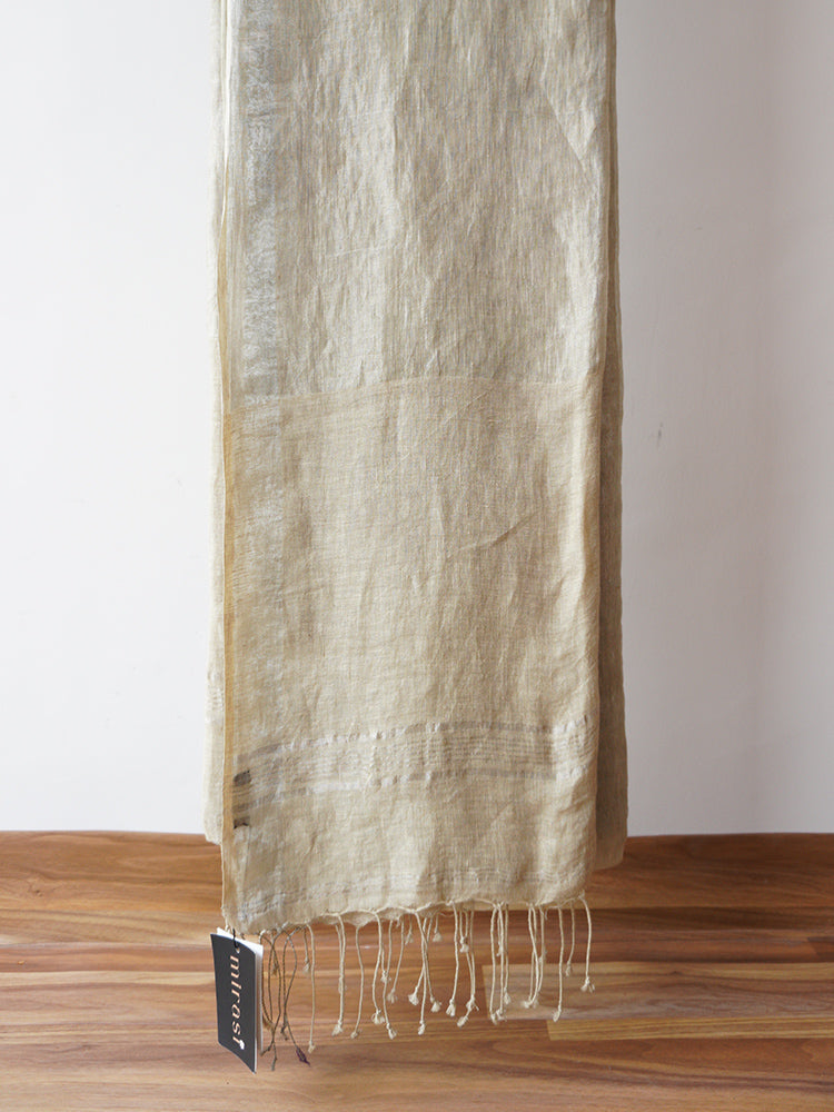 White Linen Saree