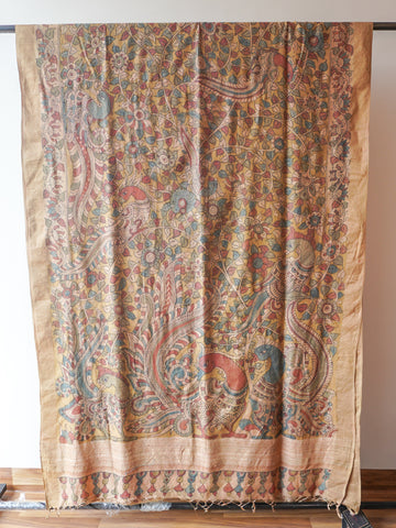Multicolour Kalamkari Tussar Saree
