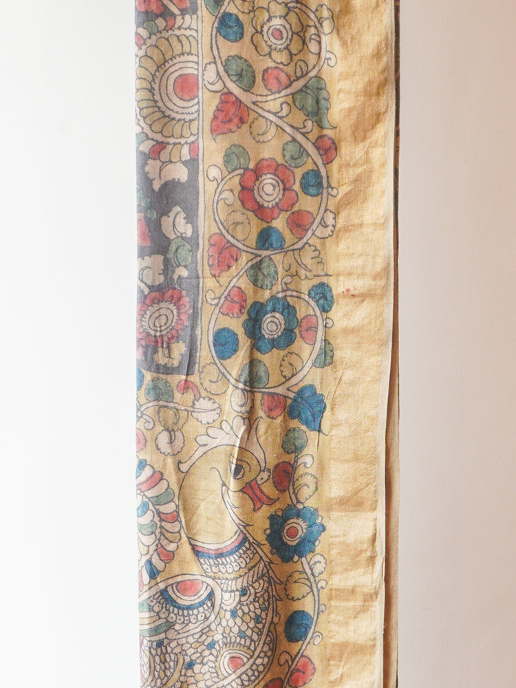 Multicolour Kalamkari Chanderi Saree