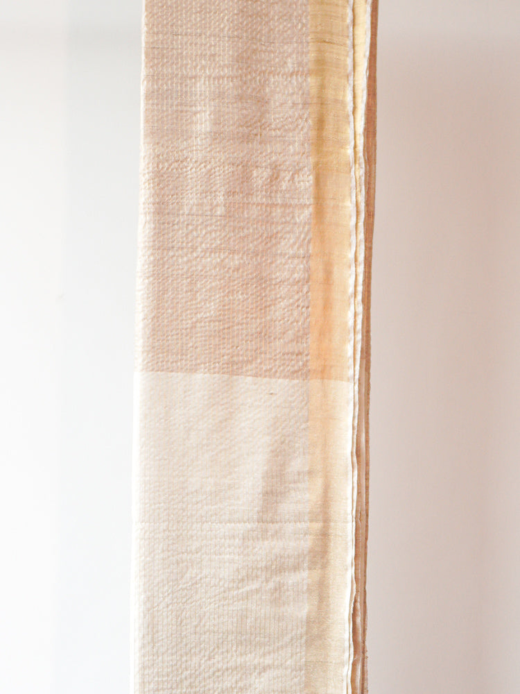 Beige Kosa Silk Saree