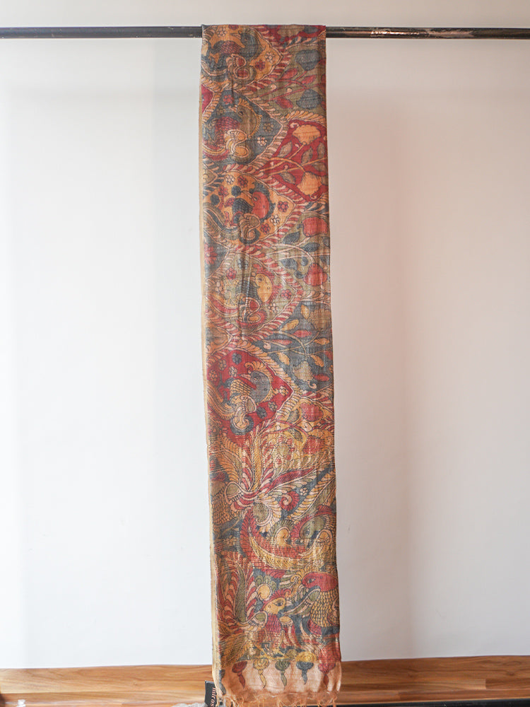 Multicolour Kalamkari Silk Saree