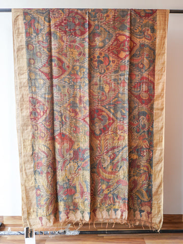 Multicolour Kalamkari Silk Saree