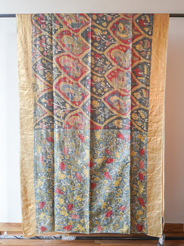 Multicolour Kalamkari Tussar Silk  Saree