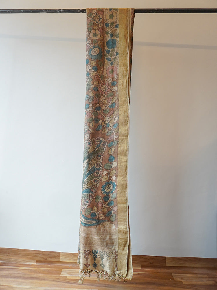 Multicolor Kalamkari Silk Saree