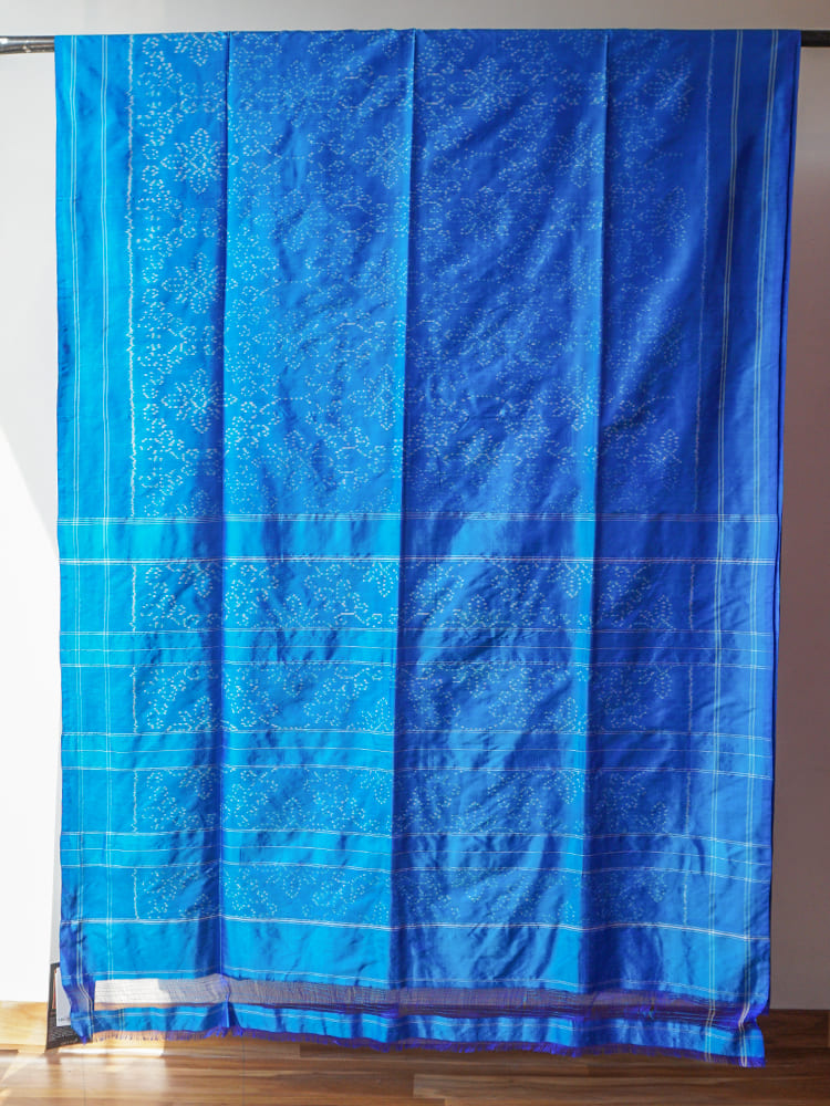 Blue Pochampally Ikat Saree