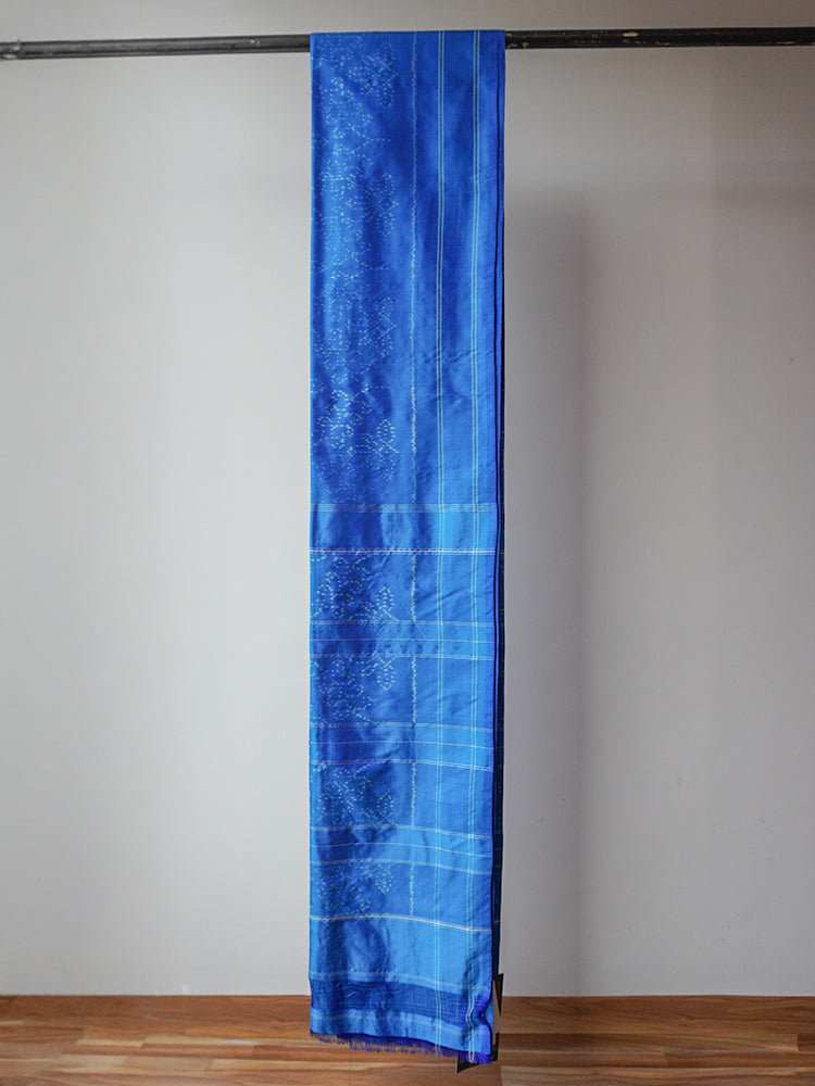 Blue Pochampally Ikat Saree