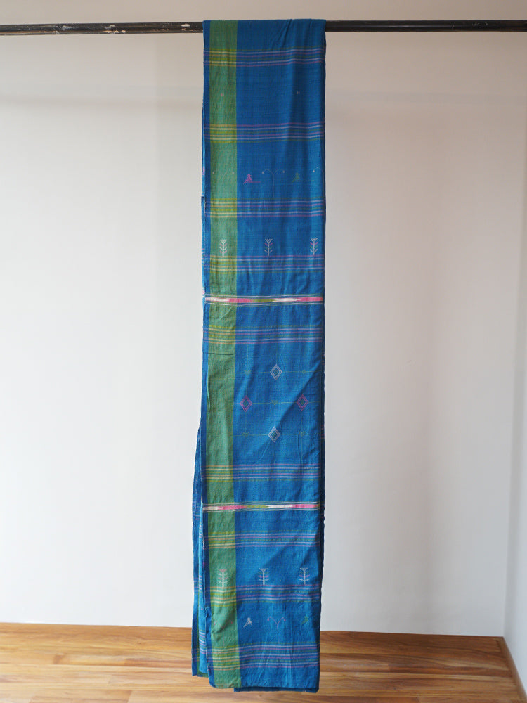 Blue Cotton Pattu Weave Rajasthani