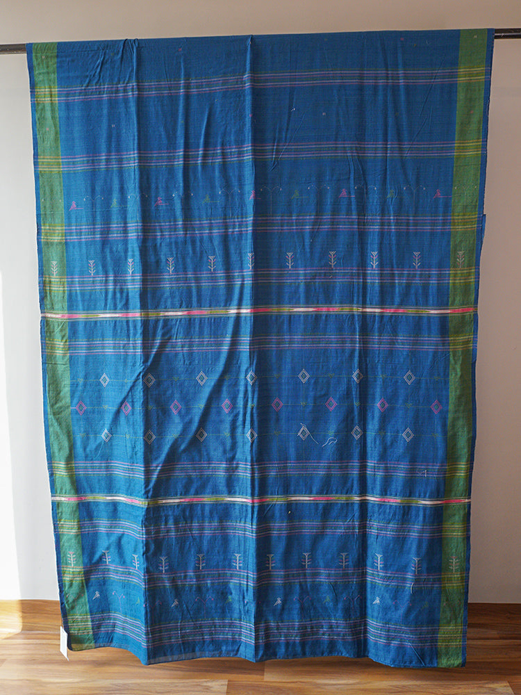 Blue Cotton Pattu Weave Rajasthani