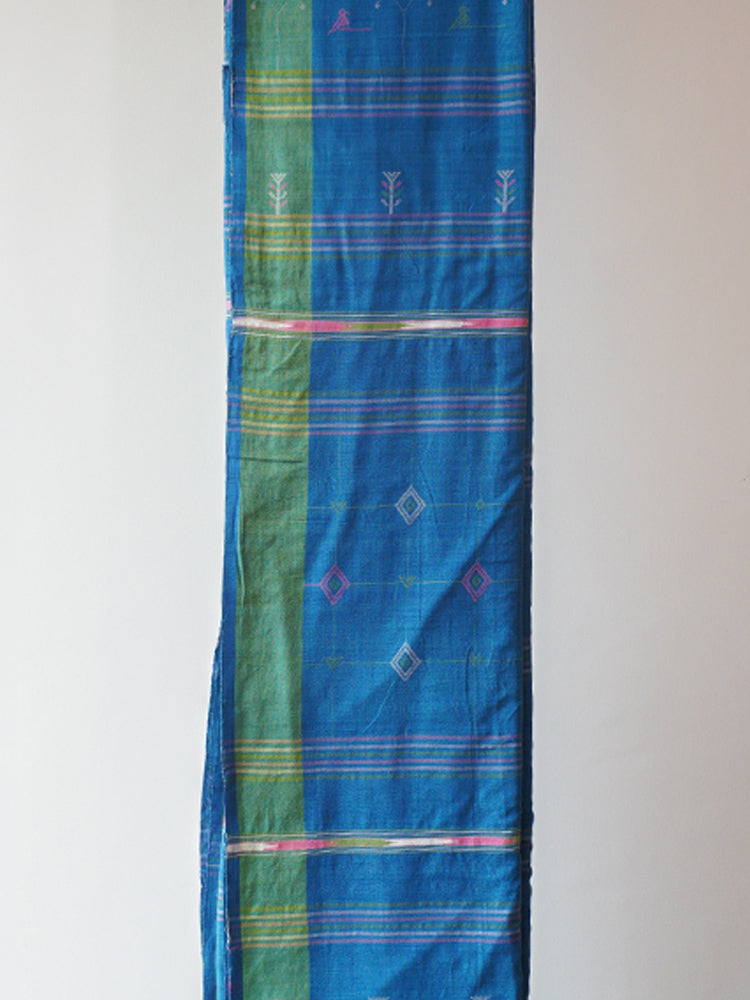 Blue Cotton Pattu Weave Rajasthani