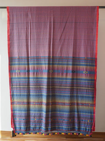 Mauve Kala Cotton Bhujodi Saree