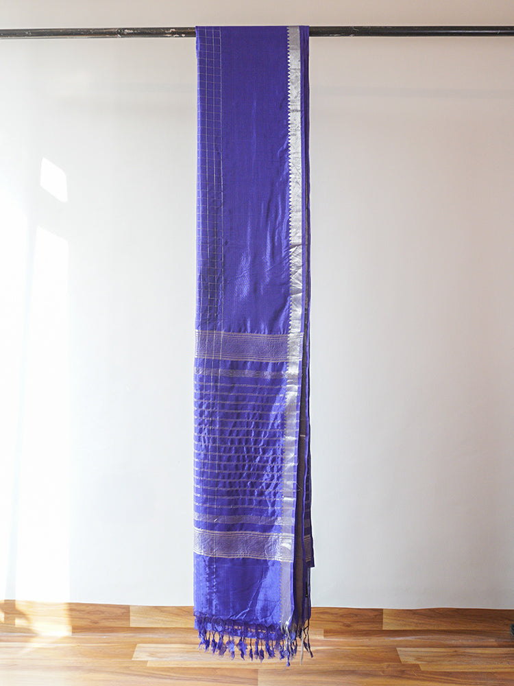 Purple Linen Sequence Saree